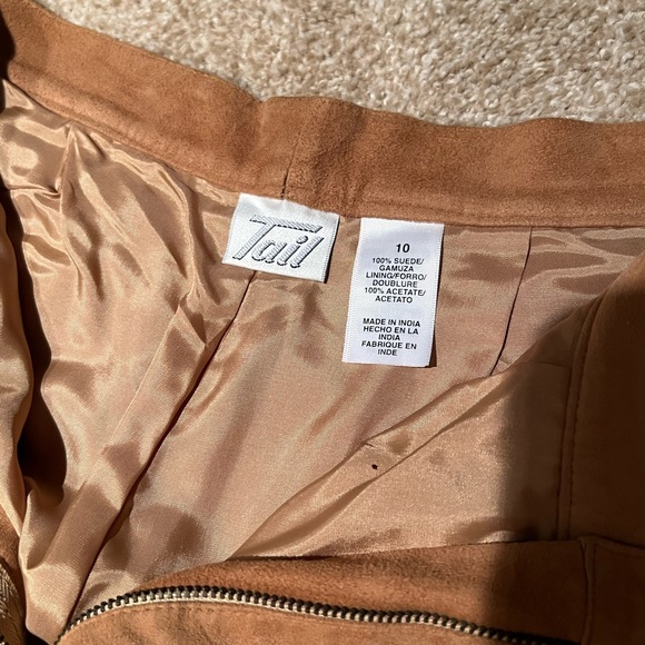 Vintage Tail Brand Tan 100% Suede Pants size 10 - Picture 4 of 8